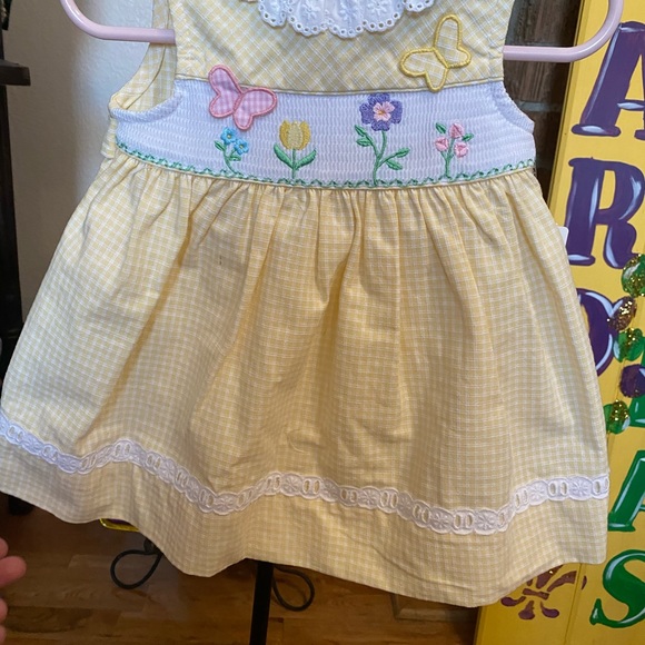 New with tags B T Kids 3 piece smocked Dress set size 6-9 months - Picture 12 of 13